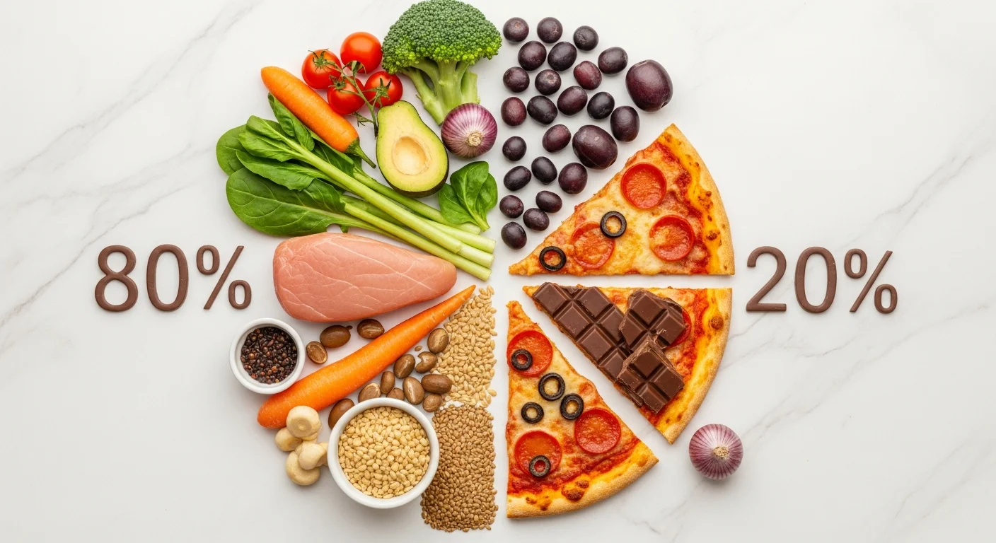 Ausgewogene Ernährung - 80% gesunde Lebensmittel und 20% Genuss für langfristigen Erfolg